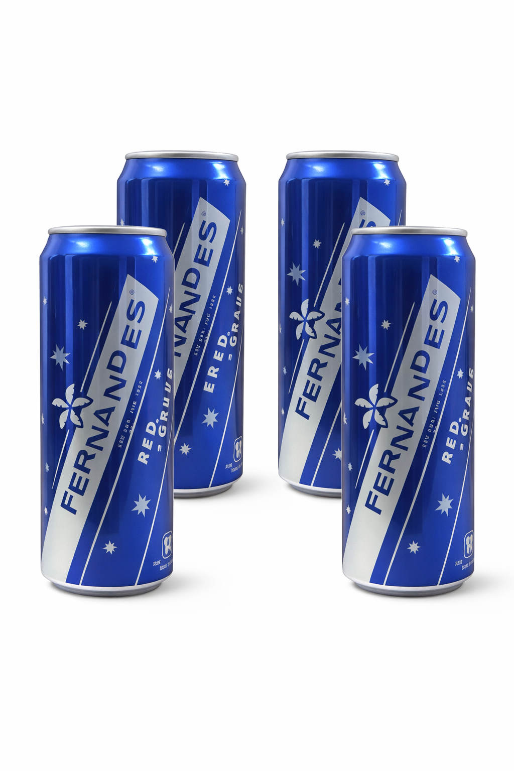 Fernandes Blue Soda – Tropical Sweet & Refreshing Soft Drink (4-Pack)