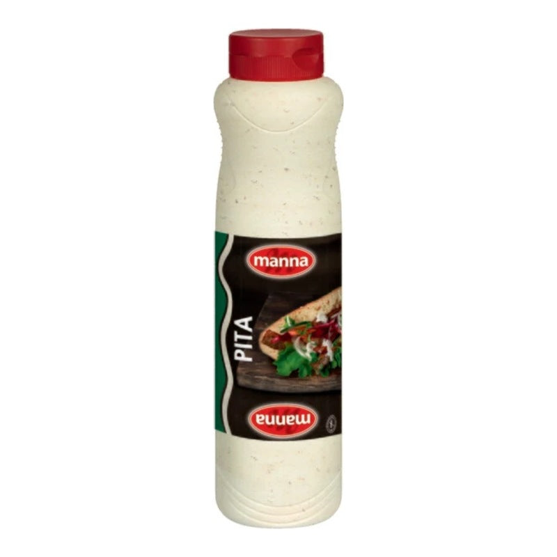 Manna pita garlic sauce 1L squeeze tube – halal, Dubai
