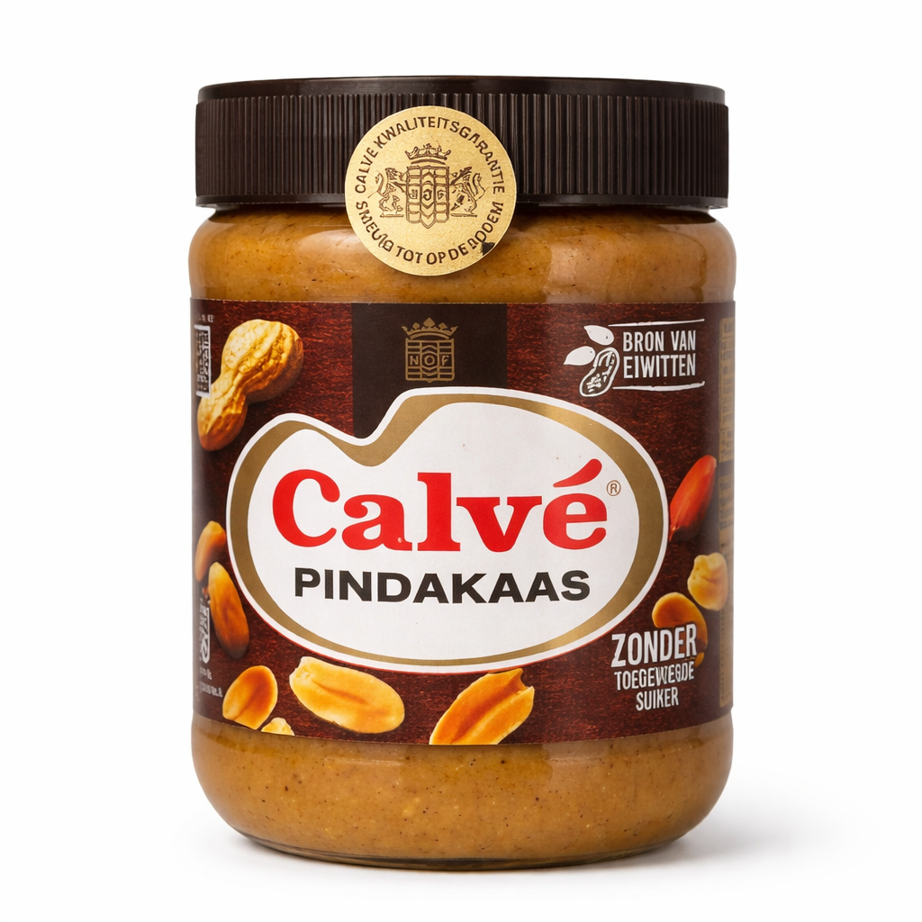 Calvé Peanut Butter – Original Dutch Pindakaas (No Added Sugar)
