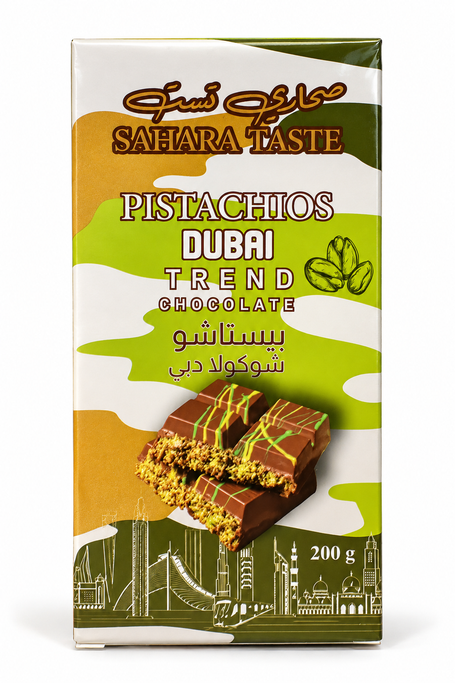 Sahara Taste Pistachios Dubai Trend Chocolate – 200g