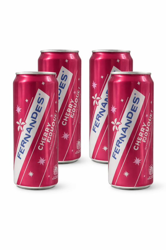 Fernandes Cherry Bouquet Soda – Refreshing Tropical Soft Drink (4-Pack)