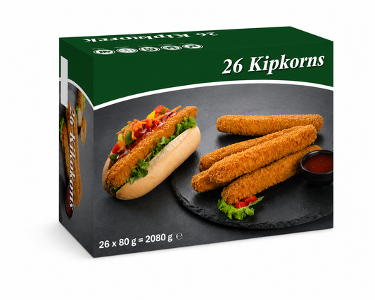 Mekkafood Kipkorns 26 Pieces | Halal Dutch Chicken Snack Dubai UAE