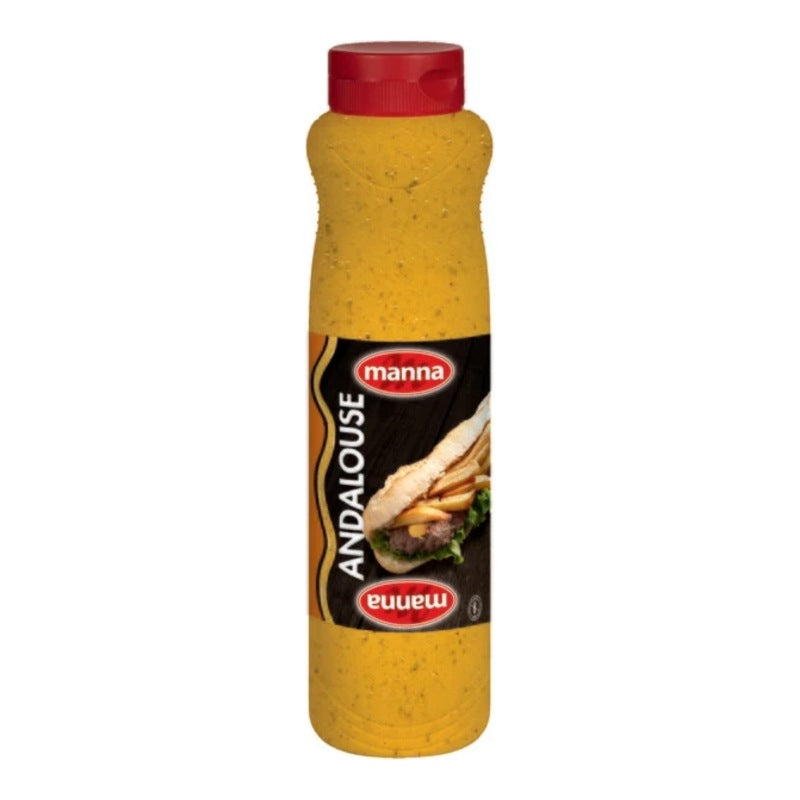 Manna Andalouse sauce 1L squeeze tube – halal Belgian fries sauce, Dubai