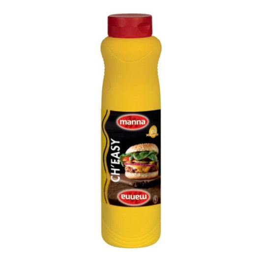 Manna Ch'easy cheddar cheese sauce 1L squeeze tube – halal, Dubai