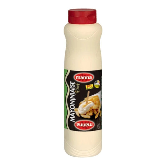 Manna Belgian mayonnaise Chef 1L squeeze tube – halal fries mayo, Dubai
